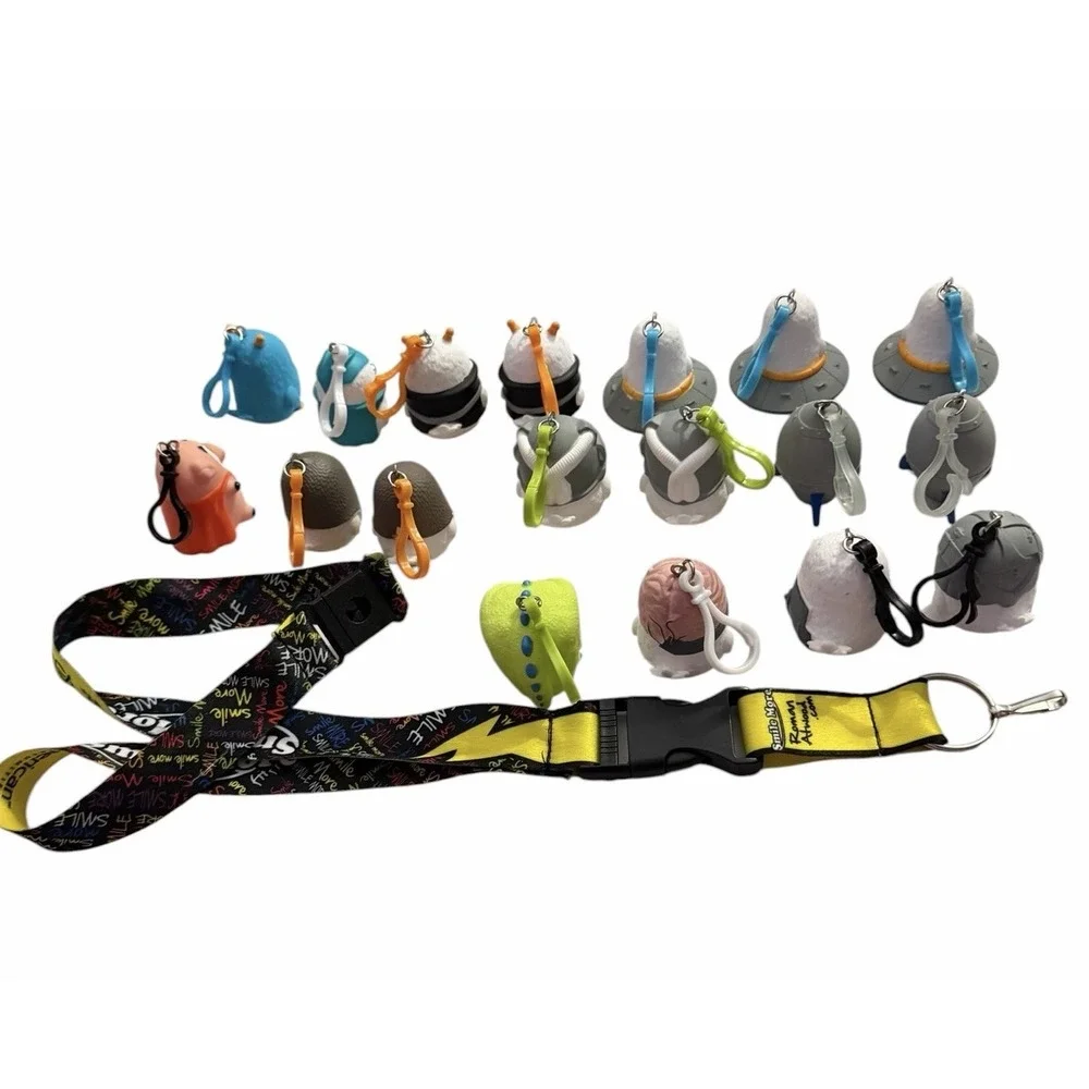 Coop Squad Keychains Mixed Lot Of 18 Bags Backpacks Clips Collectible No Cards